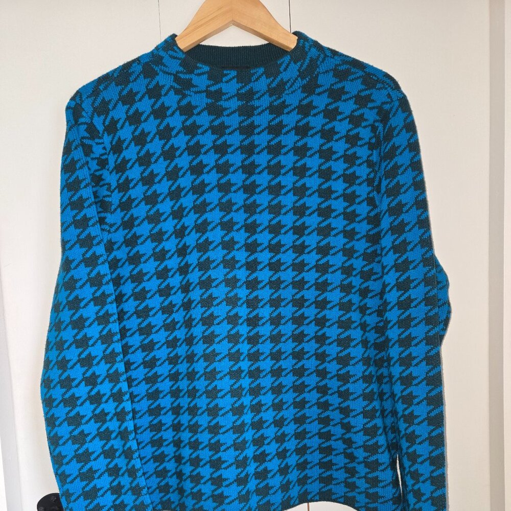 Houndstooth Jacquard Sweater